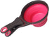 Collapsible Pet Scoop Silicone Measuring Cups Set, 3 in 1 Multi-Function Scoop Bowls Bag Clip for Dog Cat Food