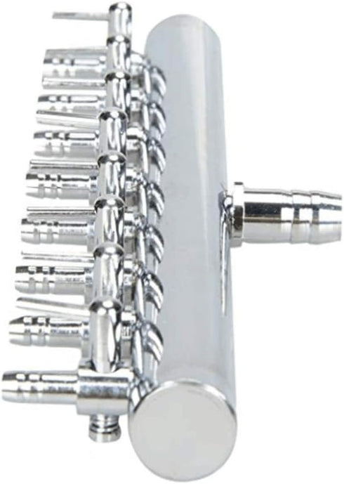 Stainless Steel 8 Ways Air Flow Splitter Lever Control Valve for Aquarium Fish Tank