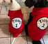 Dog Shirts for Pet Clothes, Soft Breathable Puppy T-Shirt, Pop Culture Thing 1 to Thing 9 Printed (RED-1, Large)