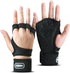 Fitness Gloves Wrist Wraps - Half Finger Men Women Sports Machines Training, Shock Absorption Barbell, Breathable