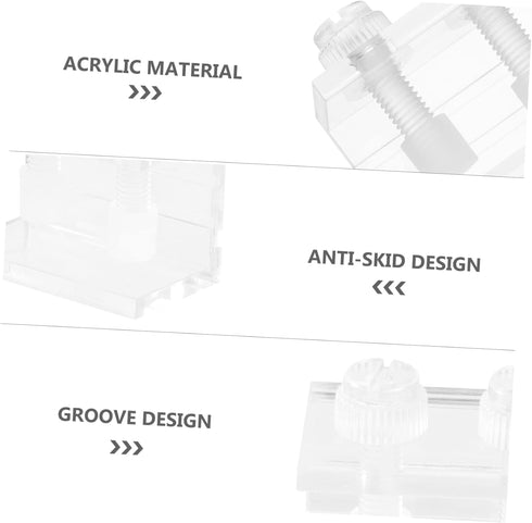 NOLITOY 4 Pcs Fish Tank Background Clip - Fish Tank Clips for Backdrops and Divider for Aquarium Acrylic Fish Tank