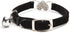 CHUKCHI Pink Soft Velvet Adjustable Cat Collar with Crystal Heart Charm and Bells, 8-11 Inches (Black+Pink)