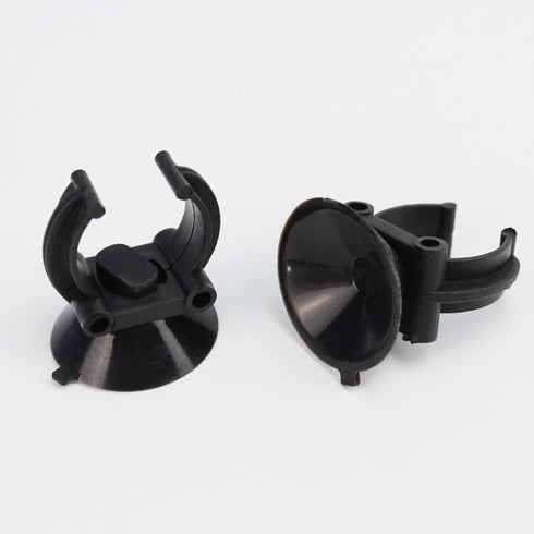 Aquarium Heater Holder Suction Cup Clip - Black for Fish Tube Hose Plant Decoration (Sucker Dia 1.34", Clip Dia 0.9)