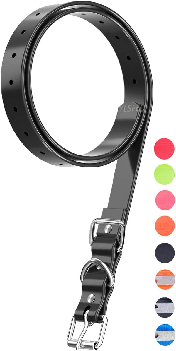 Dog Collar Strap for Electronic Training Collar Receivers - Adjustable Durable Waterproof Replacement