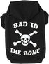 EXPAWLORER Bad to The Bone Dog Hoodie Sweater - Warm Fleece Lined Pet Clothes for Large Dogs, 2XL