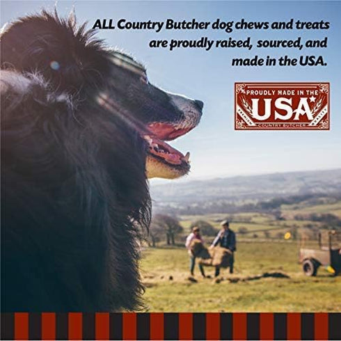7" Beef Marrow Dog Bones for Large & Medium Breed Chewers, Natural, Tough Chew Toy, Made in The USA, 6 Count