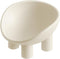 Four-Legs Ceramic Cat Bowl, Chubby Cute Pet Bowls, Matte Crème