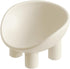 Four-Legs Ceramic Cat Bowl, Chubby Cute Pet Bowls, Matte Crème