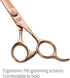 Fenice Peak Straight Dog Grooming Scissors, Champagne Gold 440C Stainless Steel for Dogs and Cats