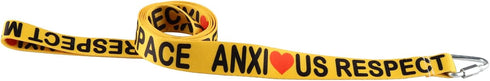 JXGZSO Anxious Respect My Space Yellow Dog Lead, Shy Rescue Dog Gift (Respect My Space DL)