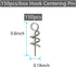 Twist Lock Hook Centering Pin Spring, Fishing Worm Hook Soft Lure Bait Screws, 150pcs/box, Length 0.6in-1.4in