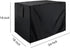 Durable Dog Crate Cover-Double Door, Waterproof Anti-UV Pet Kennel Cover Fit for 24-54 inches Crate, Black