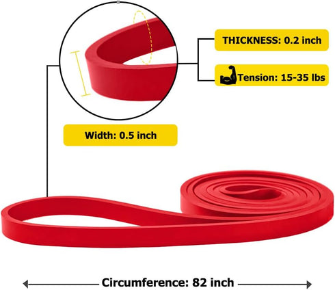 Resistance Band Pull up Band Fitness Exercise Bands Natural Latex for Workout Body Stretch Powerlifting Band Fitness Sport Training at Home/The Gym by ROSAPOAR