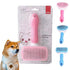 Cat Grooming Brush - Pet Hair Brush for Dogs, Slicker Brushes for Grooming, Gently Removes Loose Undercoat (Pink)