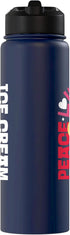 Cute Ice Cream Lover Boy Girl HS0 Ice Cream Cone Peace Love Ice Cream Stainless Steel Insulated Water Bottle