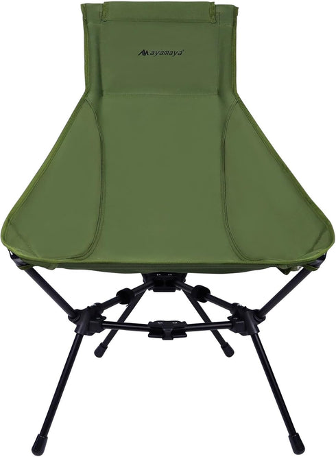 AYAMAYA Ultralight Folding Camping Chair - High Back with Sturdy Aluminum Frame