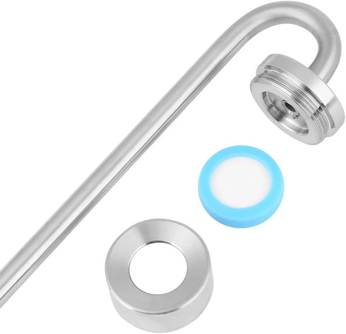 TOPINCN CO2 Diffuser, Stainless Steel CO2 Atomizer Bubble Counter with U Shape Connecting Tube for Aquarium Plants