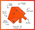 SPOT THE DOG! Reflective Dog Bandanas - High Visibility Safety Dog Accessories for Small, Large Dogs, Orange Collar