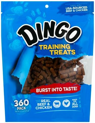 Soft and Chewy Training Dog Treats, Dingo, Made with Real Beef and Chicken, 360-Count for Small, Medium, and Large Dogs