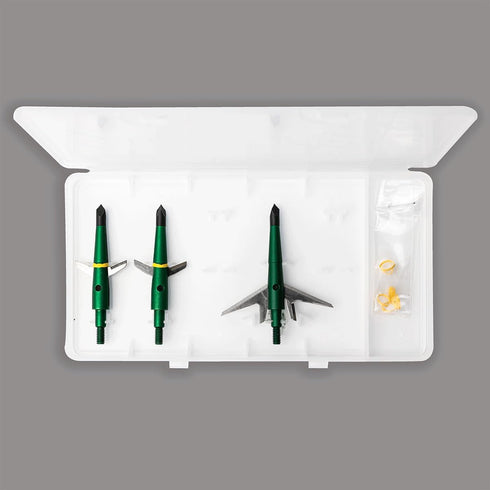 Swhacker SWH00207 #207 Broadheads, 2 Inch Cut, Set of 3-100 Grain, Green