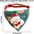 Christmas Dog Bandanas, Adjustable Pet Christmas Triangle Scarf Stylish Breathable Dog Bib with Buckle Design for Fall
