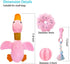 Large Goose Puppy Toys, Squeaky Crinkle Duck Dog Chew Toys for Small Medium Breeds, Puppy Teething Toys, Pink (4 Pack)