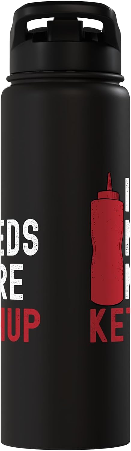 Ketchup Costume Kids I Wonder If Ketchup Loves Me It Needs More Ketchup Shirt Funny I Love Ketchup Stainless Steel