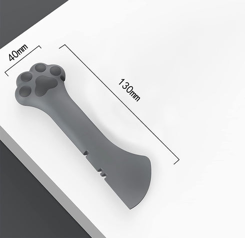Small Spoon for Short Can, Cat Food Spoon, Manual Can Opener for Dog or Cat (Gray Spoon)