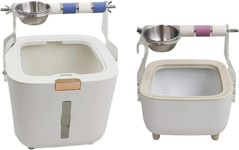 Ywmsfl Parrots Potty Training Stand Detachable Bucket Bird Toilet Perch for Small to Large Cockatiels Lovebirds Stand