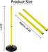ASENVER Set Soccer Agility Poles Detachable Sports Trainning Speed Pole Slalom Poles with Rubber Base Sport Traning
