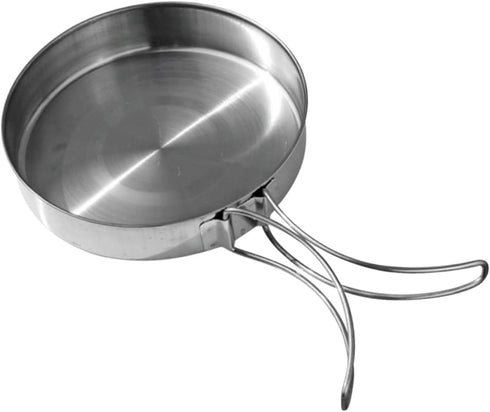Toddmomy Steak Frying Pan Foldable Handle Portable Cooking Utensil Outdoor Camping Hiking
