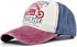 Vintage Baseball Cap, Washed Denim Trucker Cap, Motorcycle Print Pattern Outdoor Sun Hat