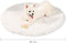 16 Inch Plush Dog Bed Mat, Warm Fluffy Round Puppy Crate Pad with Anti-Slip Bottom for Small and Medium Dogs