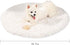 16 Inch Plush Dog Bed Mat, Warm Fluffy Round Puppy Crate Pad with Anti-Slip Bottom for Small and Medium Dogs