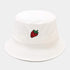 YOLAI Women Men Strawberry Print Fisherman Hat Sunscreen Outdoors Bucket Cap Beach Hats Sunshade Sun Visor Hat