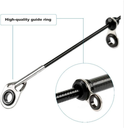 DCYMI 120cm Carbon Fiber Ice Fishing Rod Mini Pole Portable Shrimp Winter Fishing Rod with Fishing Reel Fishing Tackle