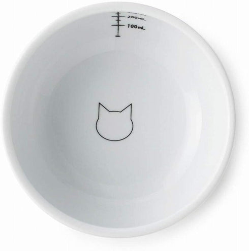 NECOICHI Elevated Ceramic Cat Bowls - Raised Cat Food and Water Bowl, Whisker Friendly, Anti-Spill, 4.1” Paw Style