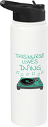 Nurse DJ Music Producer By DoodleRob This Nurse Loves DJ'ing, DJ Music Producer Musician Stainless Steel Insulated Water