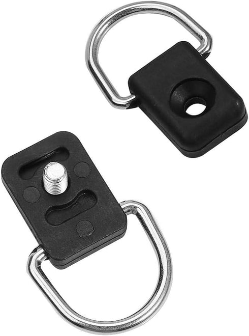 Keenso 10pcs Black Kayak D Ring with M6 Screws for Bungee Kit Accessory Boating