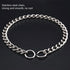 Heavy Duty Chain Dog Collar, Stainless Steel Metal Link for Training and Walking (15.5inches)