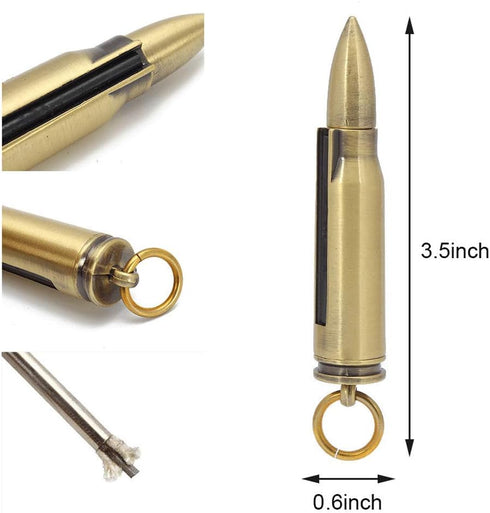 Permanent Match Metal Matchstick Flint Fire Starter - Keychain Lighter for Camping, Hiking, Emergency Survival Gear
