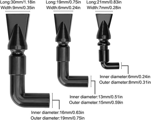 MiOYOOW 3PCS Duckbill Nozzle for Aquarium Pump, 360° Adjustable Water Return Outlet for Fish Tanks