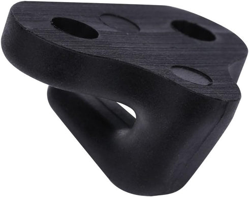 Wbestexercises Kayak Lashing Hooks, Nylon J Shape Replacement Hooks with Flat-Head Screws - Black