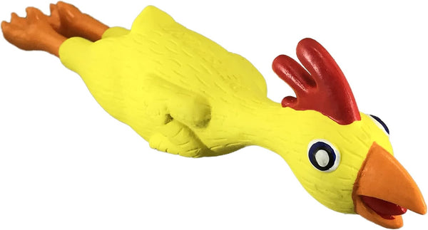 PetSport Naturflex Tiny Tots Small Chicken Latex Dog Chew Toy - All-Natural Soft Squeaky Rubber Chew Toy, 6"