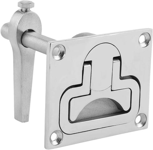 Qiilu Stainless Steel Boat Floor Lock, Flush Mount Hatch Latch Hardware Accessory for Marine Boat