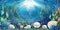 AWERT Vinyl 30x18 inches Underwater World Aquarium Background Aquatic Plants Coral Pearls Fish Tank Tropical Terrarium