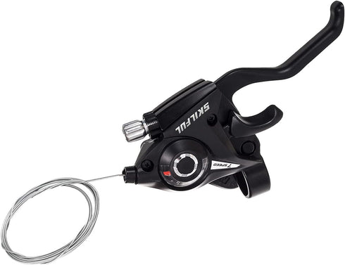 ZUKKA 7 Speed Bike Shifter, Right Brake & Shift Lever with Gear Indicator for Mountain Road Bicycle