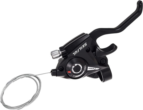 ZUKKA 7 Speed Bike Shifter, Right Brake & Shift Lever with Gear Indicator for Mountain Road Bicycle