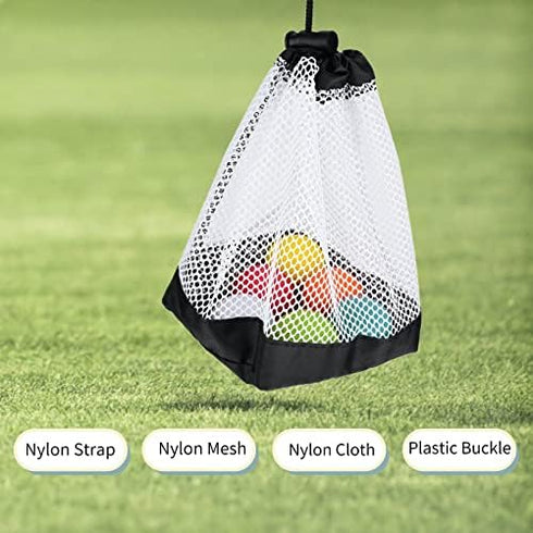 Nylon Mesh Drawstring Ball Bag Pouch for 36 Balls Storage Holder Accessory