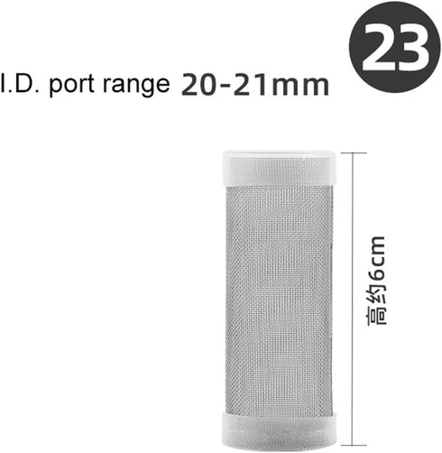 baoauh 3pcs Water(23mm) Aquarium Stainless Steel Mesh Filter Guard Aquarium Filter Stainless Steel Inlet Protective Net